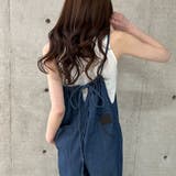 インディゴ | デニムバックリボンオールインワン | me Jane