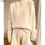 ケーブルニット×ショートパンツ2点セット | me Jane | 詳細画像1