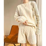 オフホワイト | ケーブルニット×ショートパンツ2点セット | me Jane