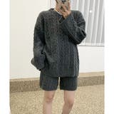 ケーブルニット×ショートパンツ2点セット | me Jane | 詳細画像2