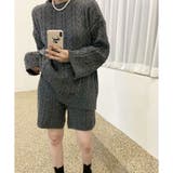 ケーブルニット×ショートパンツ2点セット | me Jane | 詳細画像3