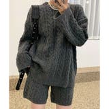 ケーブルニット×ショートパンツ2点セット | me Jane | 詳細画像4