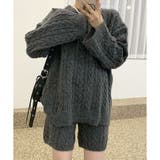 ケーブルニット×ショートパンツ2点セット | me Jane | 詳細画像5