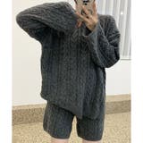 ケーブルニット×ショートパンツ2点セット | me Jane | 詳細画像6