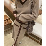 配色ニットトップス×ロングスカート 2点セット | me Jane | 詳細画像10