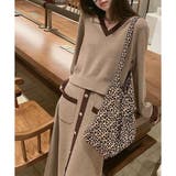 配色ニットトップス×ロングスカート 2点セット | me Jane | 詳細画像11