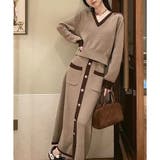 配色ニットトップス×ロングスカート 2点セット | me Jane | 詳細画像15