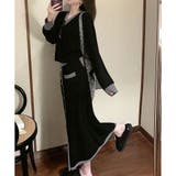 配色ニットトップス×ロングスカート 2点セット | me Jane | 詳細画像19