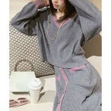 配色ニットトップス×ロングスカート 2点セット | me Jane | 詳細画像6