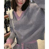 配色ニットトップス×ロングスカート 2点セット | me Jane | 詳細画像7