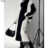 配色ニットトップス×スカート 2点セット | me Jane | 詳細画像1 