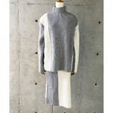 配色ニットトップス×スカート 2点セット | me Jane | 詳細画像10 