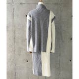 配色ニットトップス×スカート 2点セット | me Jane | 詳細画像11 