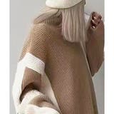 配色ニットトップス×スカート 2点セット | me Jane | 詳細画像5 