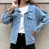 ブルー | ヴィンテージダメージ加工ビッグGジャン | me Jane