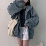 デニムフード付オーバーサイズブルゾン | me Jane | 詳細画像24 