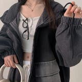 デニムフード付オーバーサイズブルゾン | me Jane | 詳細画像35 