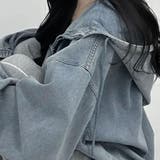 デニムフード付オーバーサイズブルゾン | me Jane | 詳細画像46 