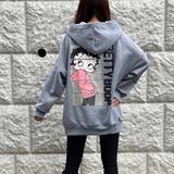 モクグレー | BETTY BOOPバックプリントプルパーカー | me Jane