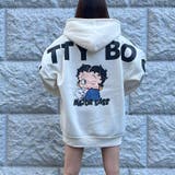 アイボリー | BETTYBOOPバックロゴプリント裏起毛プルパーカー | me Jane