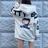 BETTYBOOPバックロゴプリント裏起毛プルパーカー | me Jane | 詳細画像3