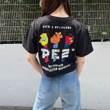 ブラック | PEZショート丈Tシャツ 春 韓国トップス | me Jane