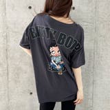 チャコールグレー | クルードルマンチュニックBETTY BOOPビックTシャツ | me Jane