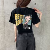 ブラック | BETTY BOOPショート丈Tシャツ | me Jane