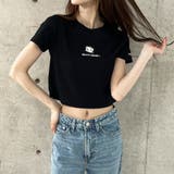 ブラック | BETTY BOOPクロップド丈Tシャツ | me Jane