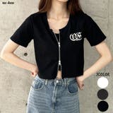 ダブルジップショート丈Tシャツ | me Jane | 詳細画像1