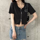ダブルジップショート丈Tシャツ | me Jane | 詳細画像22