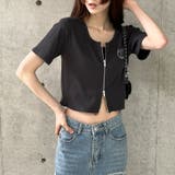 ダブルジップショート丈Tシャツ | me Jane | 詳細画像23