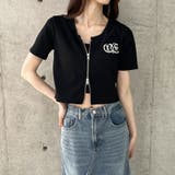 ダブルジップショート丈Tシャツ | me Jane | 詳細画像4