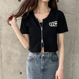 ダブルジップショート丈Tシャツ | me Jane | 詳細画像5