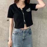 ダブルジップショート丈Tシャツ | me Jane | 詳細画像6