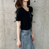 ダブルジップショート丈Tシャツ | me Jane | 詳細画像7