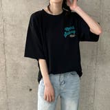 バックワッペン&プリントデザインビックTシャツ | me Jane | 詳細画像3