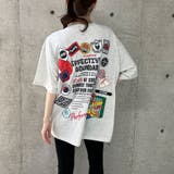モクグレー | バックワッペン&プリントデザインビックTシャツ | me Jane