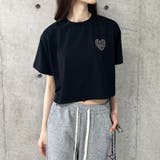 ハートロゴショート丈Tシャツ | me Jane | 詳細画像15