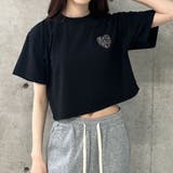 ハートロゴショート丈Tシャツ | me Jane | 詳細画像18