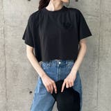 ハートロゴショート丈Tシャツ | me Jane | 詳細画像2