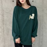 バックワッペン&プリントデザインオーバーサイズトレーナー | me Jane | 詳細画像9