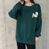 バックワッペン&プリントデザインオーバーサイズトレーナー | me Jane | 詳細画像10