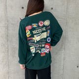 バックワッペン&プリントデザインオーバーサイズトレーナー | me Jane | 詳細画像14