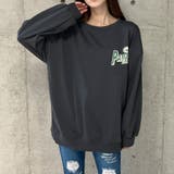 バックワッペン&プリントデザインオーバーサイズトレーナー | me Jane | 詳細画像16