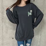 バックワッペン&プリントデザインオーバーサイズトレーナー | me Jane | 詳細画像17