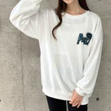 バックワッペン&プリントデザインオーバーサイズトレーナー | me Jane | 詳細画像2