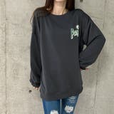 バックワッペン&プリントデザインオーバーサイズトレーナー | me Jane | 詳細画像18