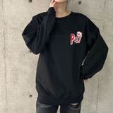 バックワッペン&プリントデザインオーバーサイズトレーナー | me Jane | 詳細画像25