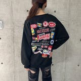 バックワッペン&プリントデザインオーバーサイズトレーナー | me Jane | 詳細画像28